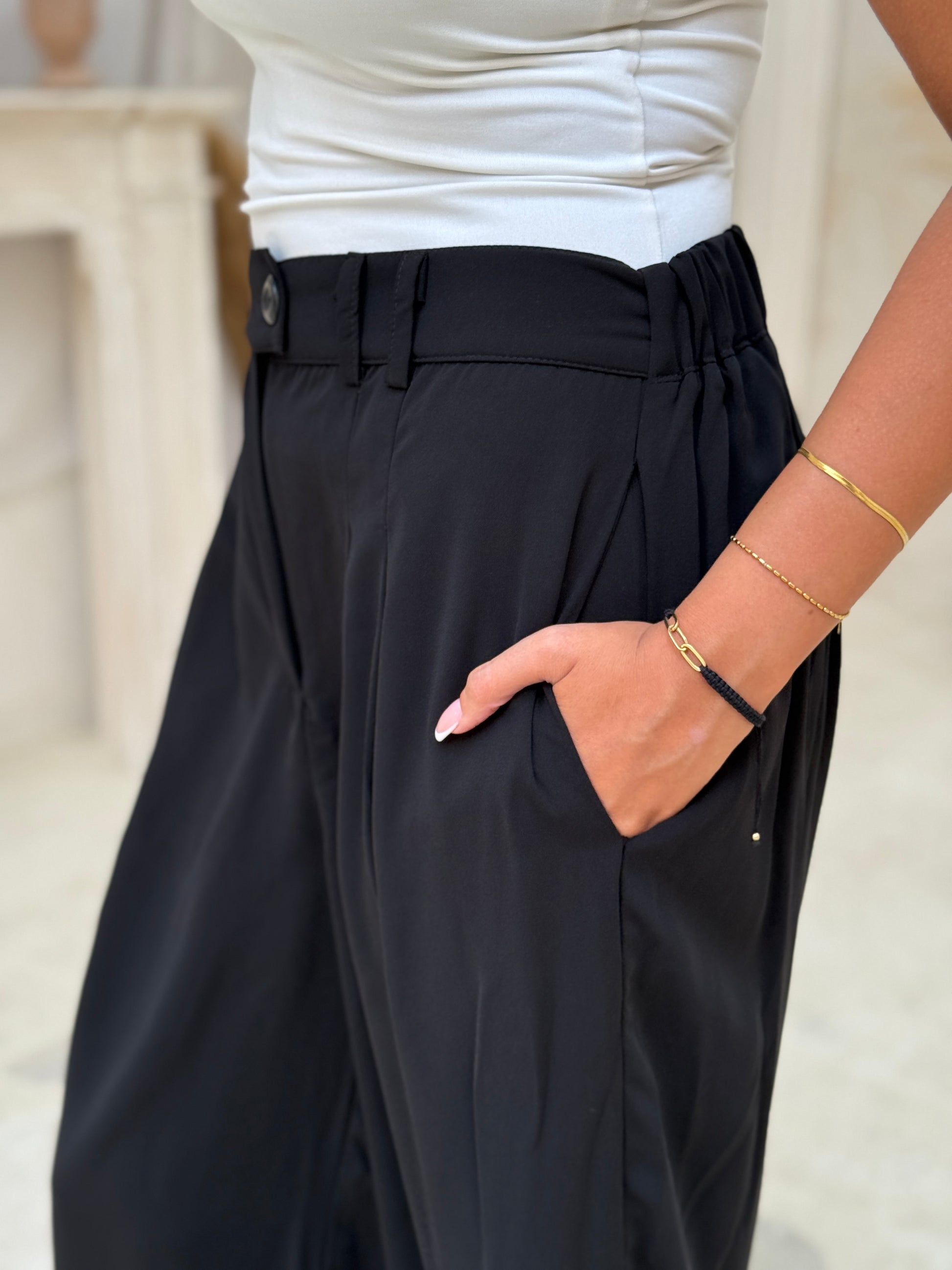 Relaxed fit pants Black
