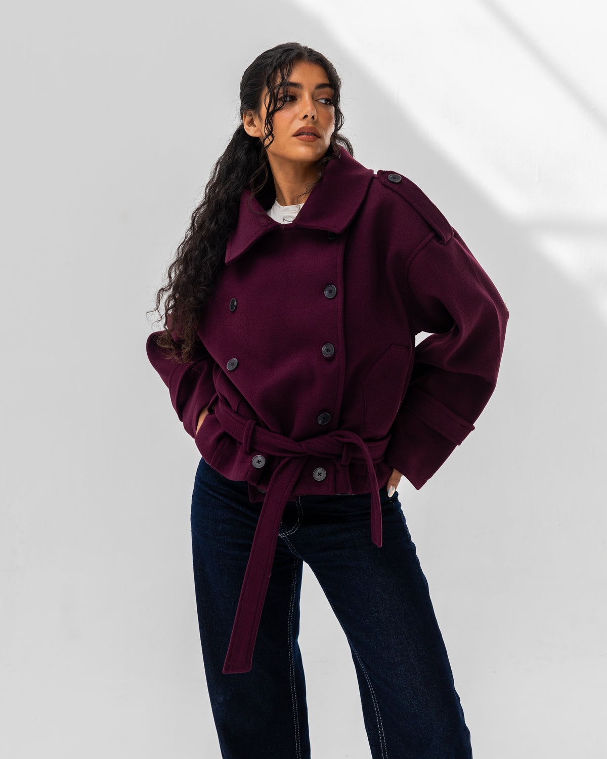 Coco Wool Jacket Burgundy