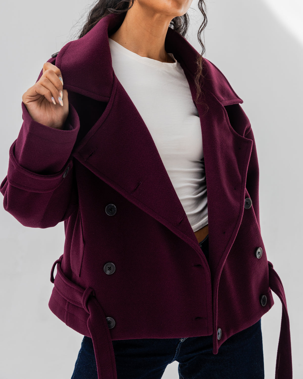 Coco Wool Jacket Burgundy