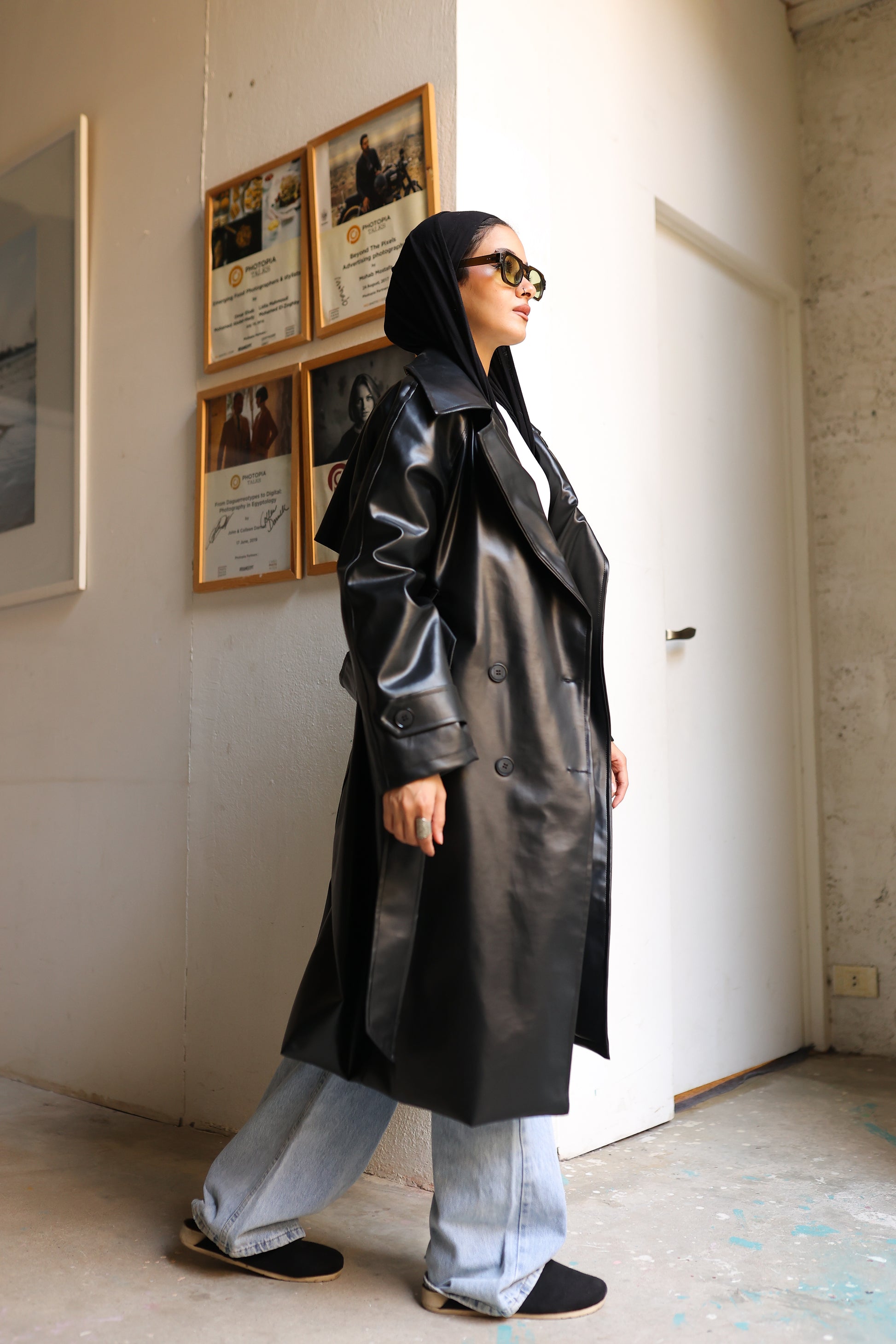Muse leather coat