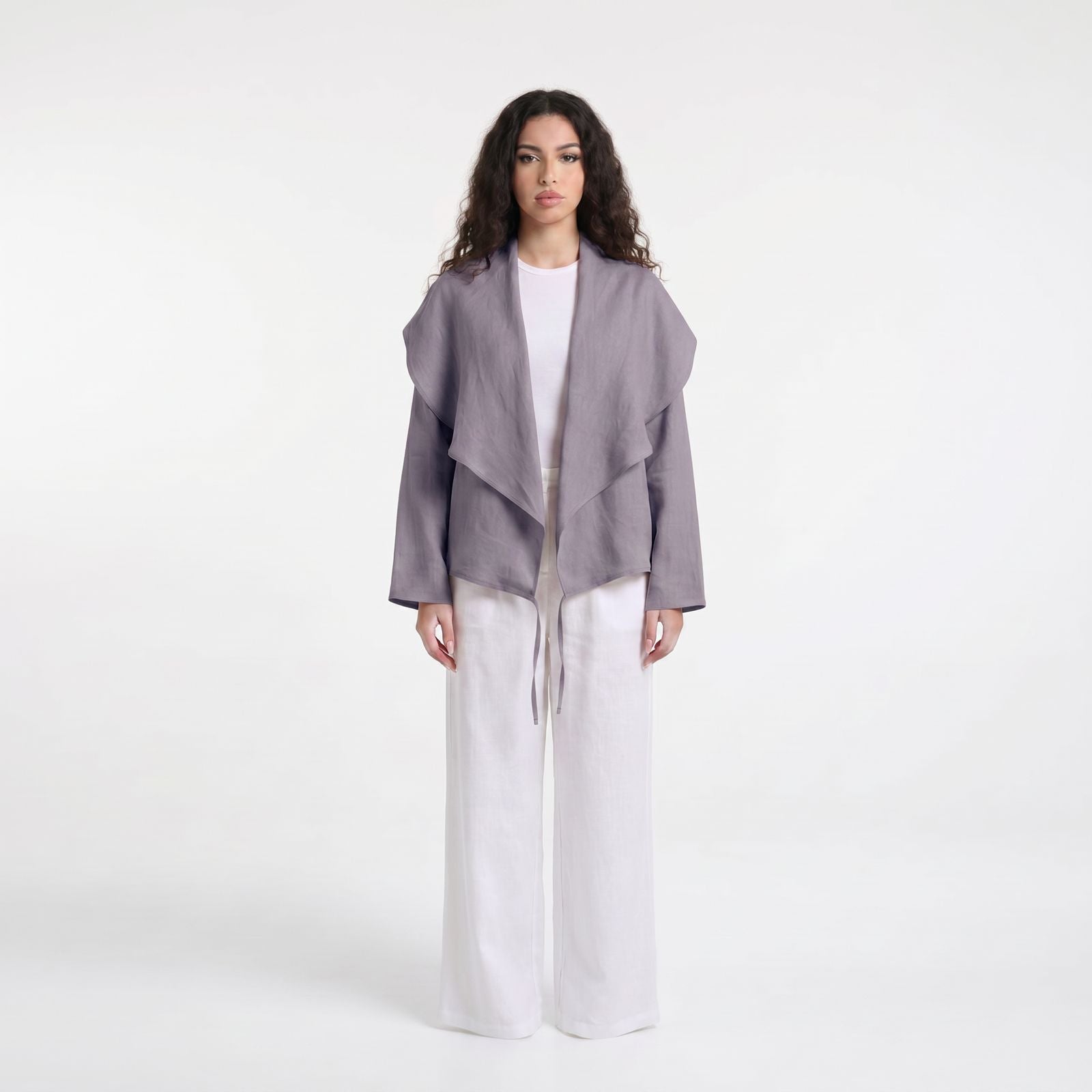 NOVA two way blouse-Gray