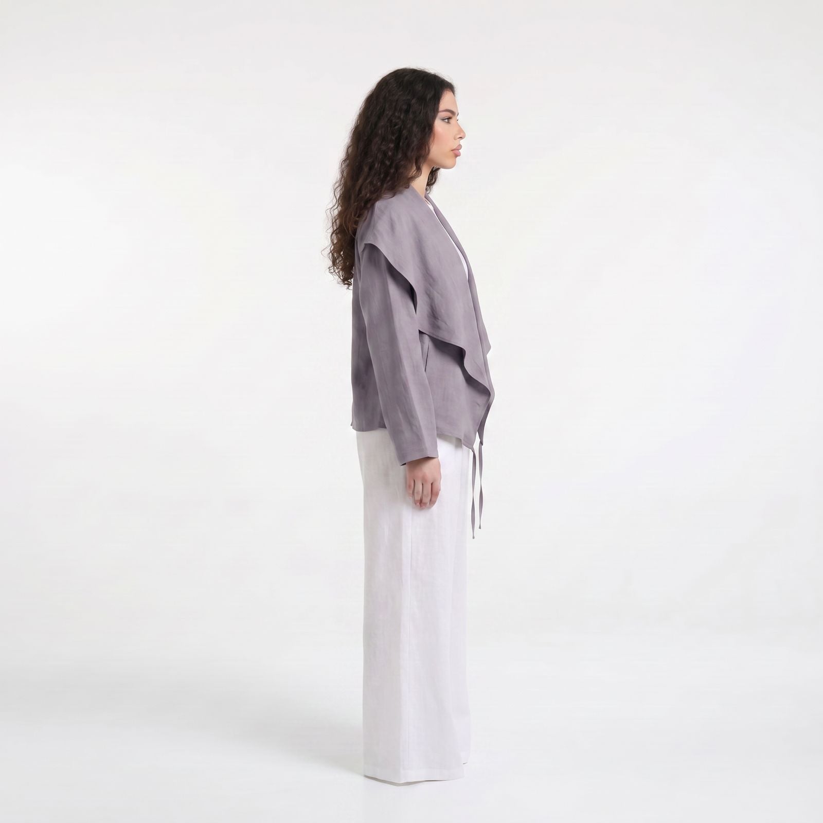 NOVA two way blouse-Gray