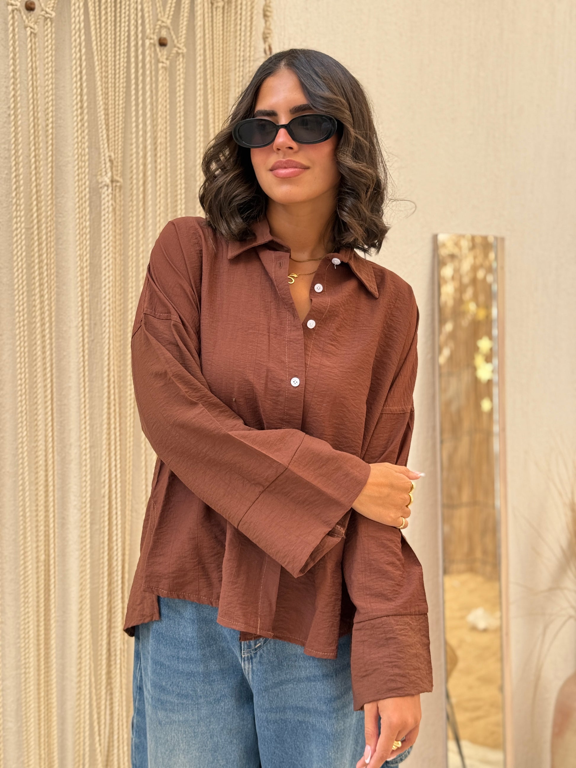 Brownlinen summer shirt