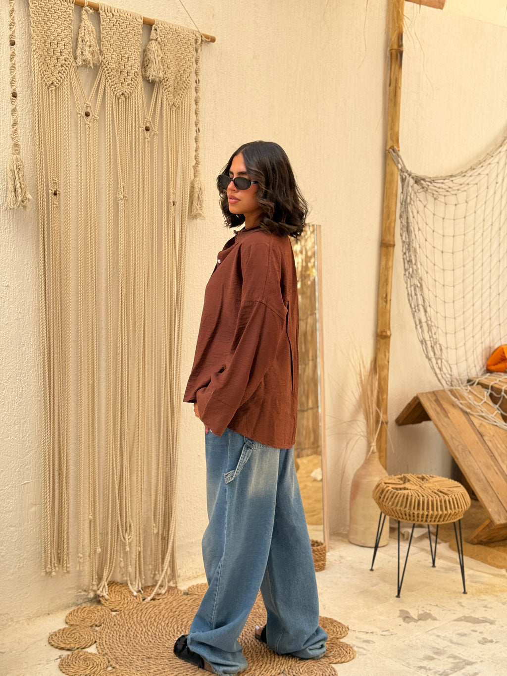 Brownlinen summer shirt