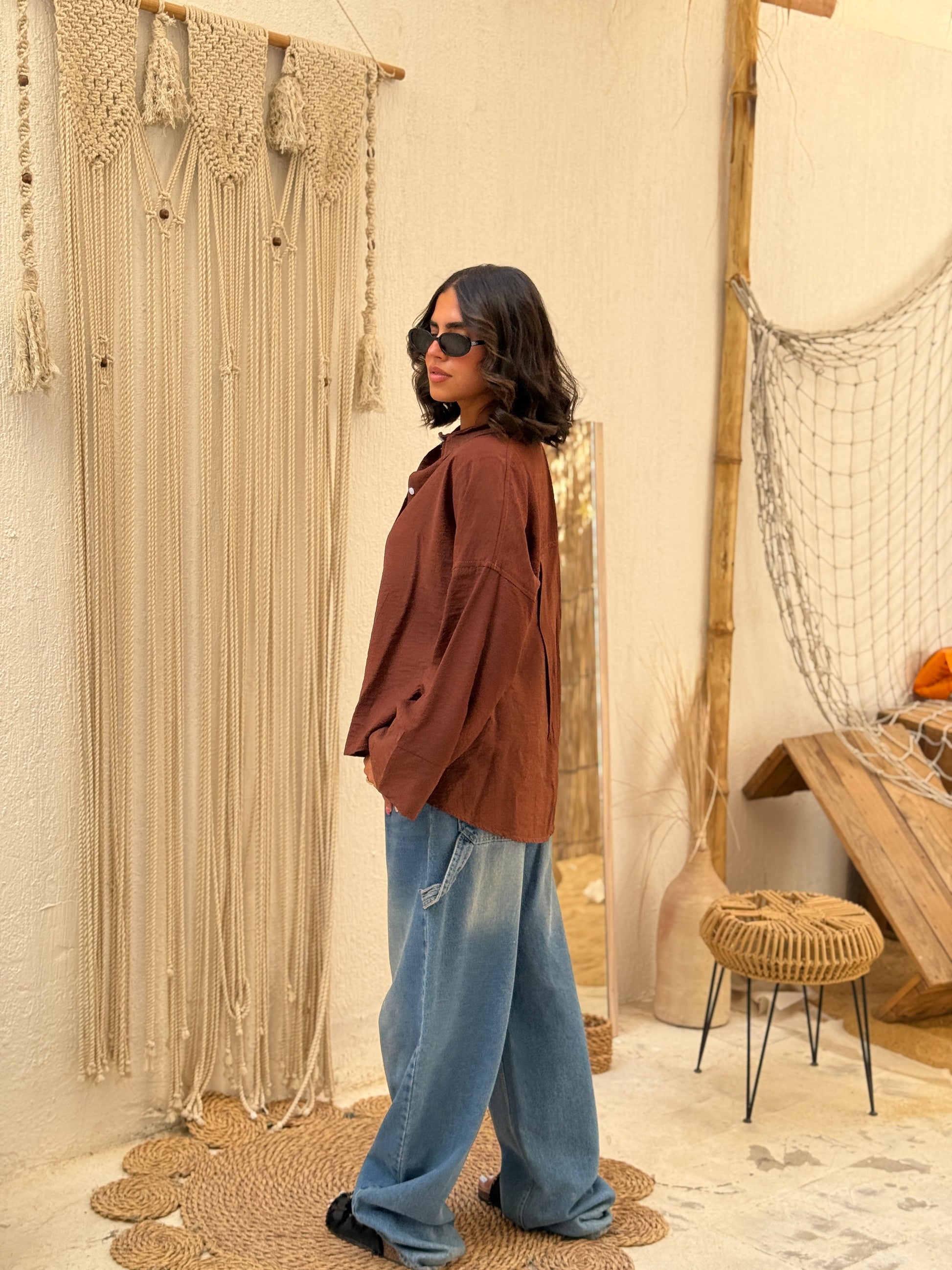 Brownlinen summer shirt