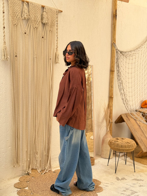 Brownlinen summer shirt