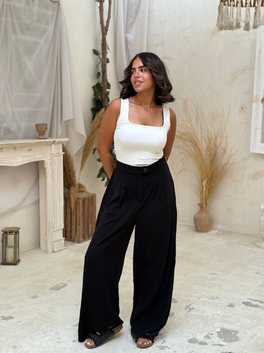 Relaxed fit pants Black