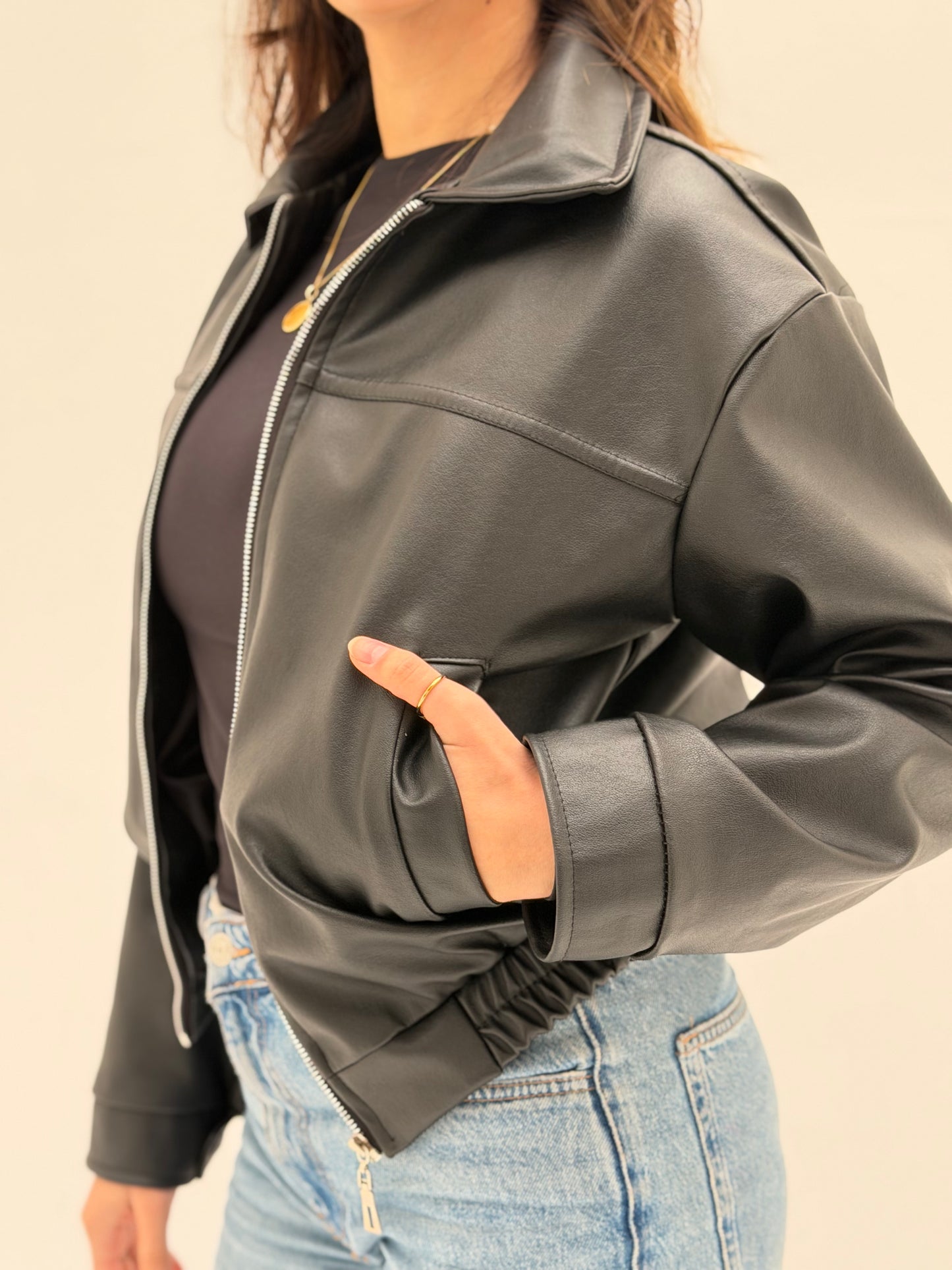 Prime Leather Jacket – Black