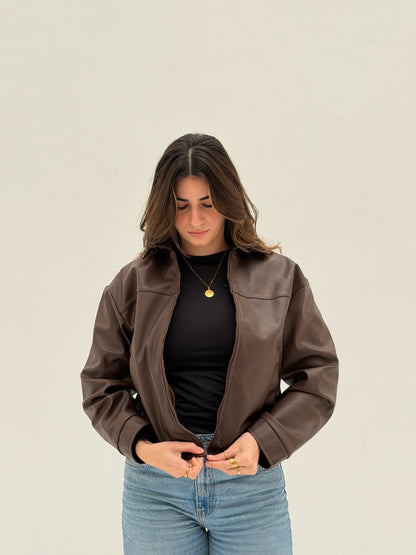 Prime Leather Jacket – Burnt Brown