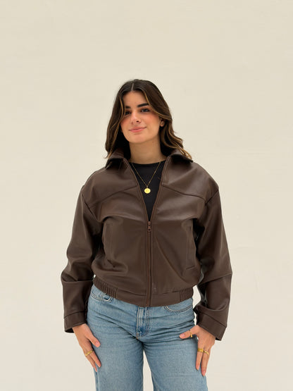 Prime Leather Jacket – Burnt Brown