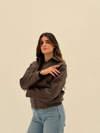 Prime Leather Jacket – Burnt Brown