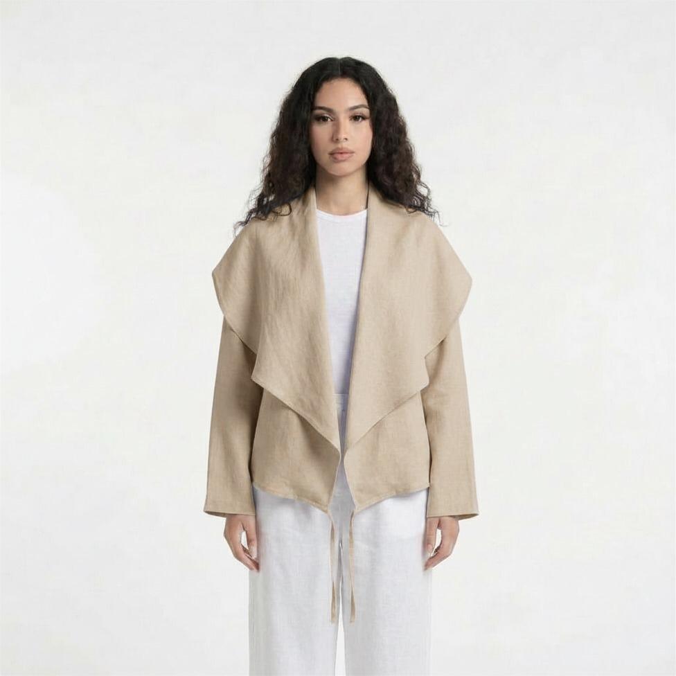 NOVA two way blouse-Beige