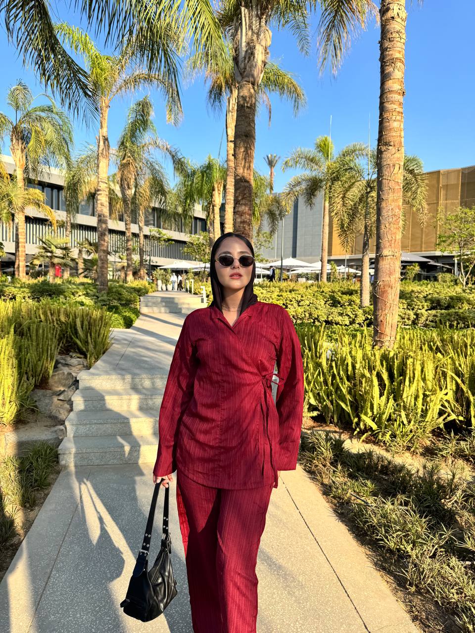 Elegant red burgandy-Wide Suit