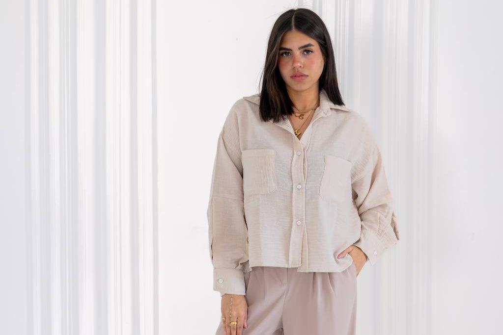 Cropped Linen Shirt – Bieg